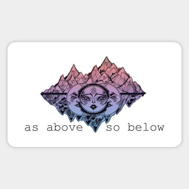 As Above So Below Sticker by Mother Moon Creative Co